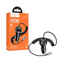 Hoco Car Charger Z58B Rank USB PD30W with Lightning Cable 1.7m Black Hoco Car Charger Z58B Rank USB PD30W with Lightning Cable 1.7m Black